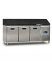 Dampak 22TBF3S-70-GR Granit Tablalı 3 Kapılı Pizza Hazırlık Buzdolabı 450 lt 200x70x109 cm
