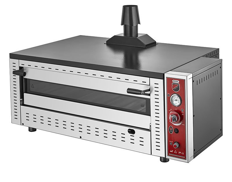 Silverinox 30cm x 6 Pizza Kapasiteli Tek Katlı Pizza Fırını Gazlı PF-92 G