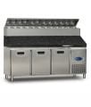 Dampak 22TBF3S-PY70-GR Granit Tablalı 3 Kapılı Yüksek Model Pizza Hazırlık Buzdolabı 450 lt 200x70x133 cm