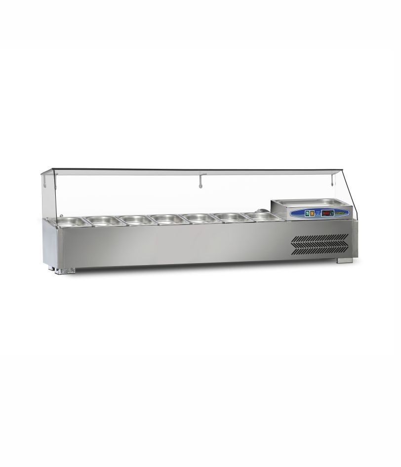 Dampak 22SBS07-15 Set Üstü Soğutmalı Salad Bar 7xGN1/4 Kapasiteli 150x35x40 cm