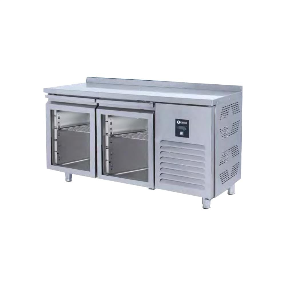 Iceinox Tezgah Tip Buzdolabı 2 Cam Kapılı 150x60x85 Cm CTS 275 CR-UG