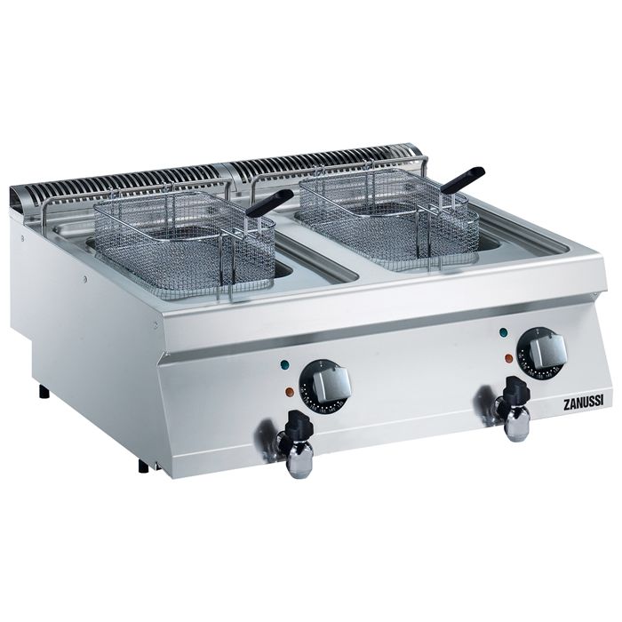 Zanussi  372076 EVO 700 Serisi Set Üstü V Tipi Hazneli 7+7 lt Elektrikli Fritöz 80x70x25 cm