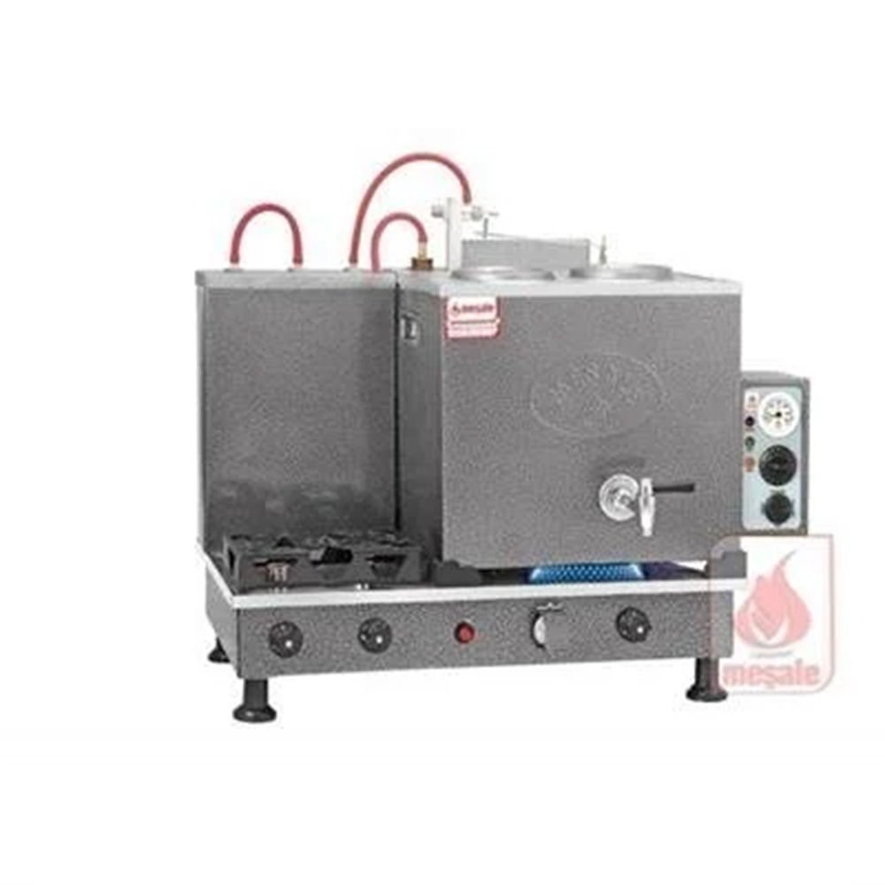 Meşale Çay Kazanı 2 Demlikli Chromat Klasik Full Otomatik Elektrik + Gazlı CHKFO2