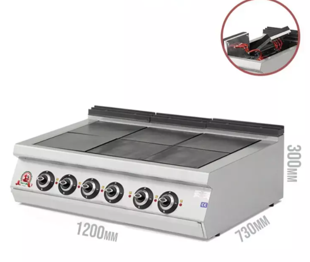 Empero EMP.PLS.7KE030-P 700 Seri Set Üstü 6'lı Ocak Rus Tipi Pleyt Elektrikli 120x73x30 cm