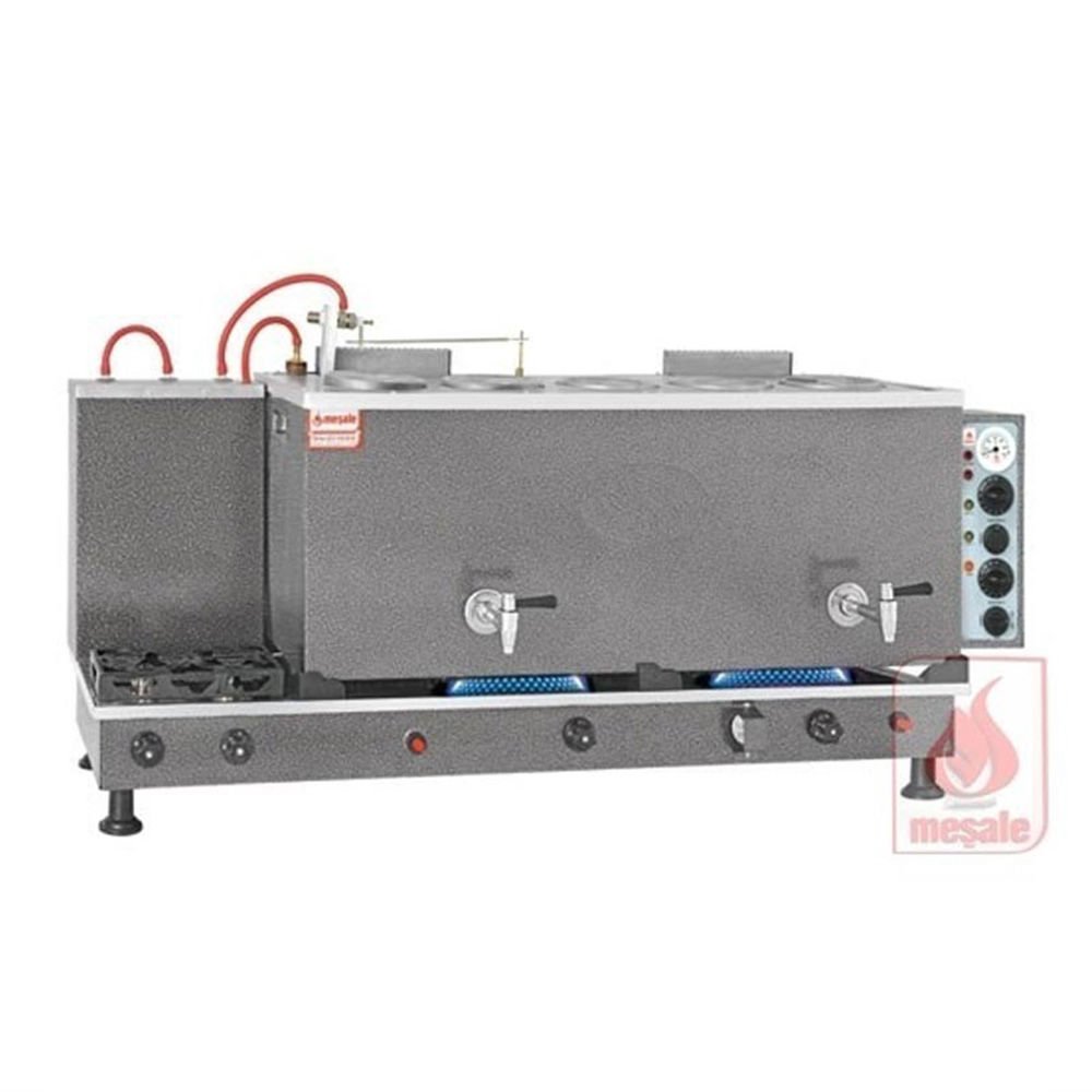 Meşale Çay Kazanı 5 Demlikli Chromat Klasik Full Otomatik Elektrik + Gazlı CHKFO5