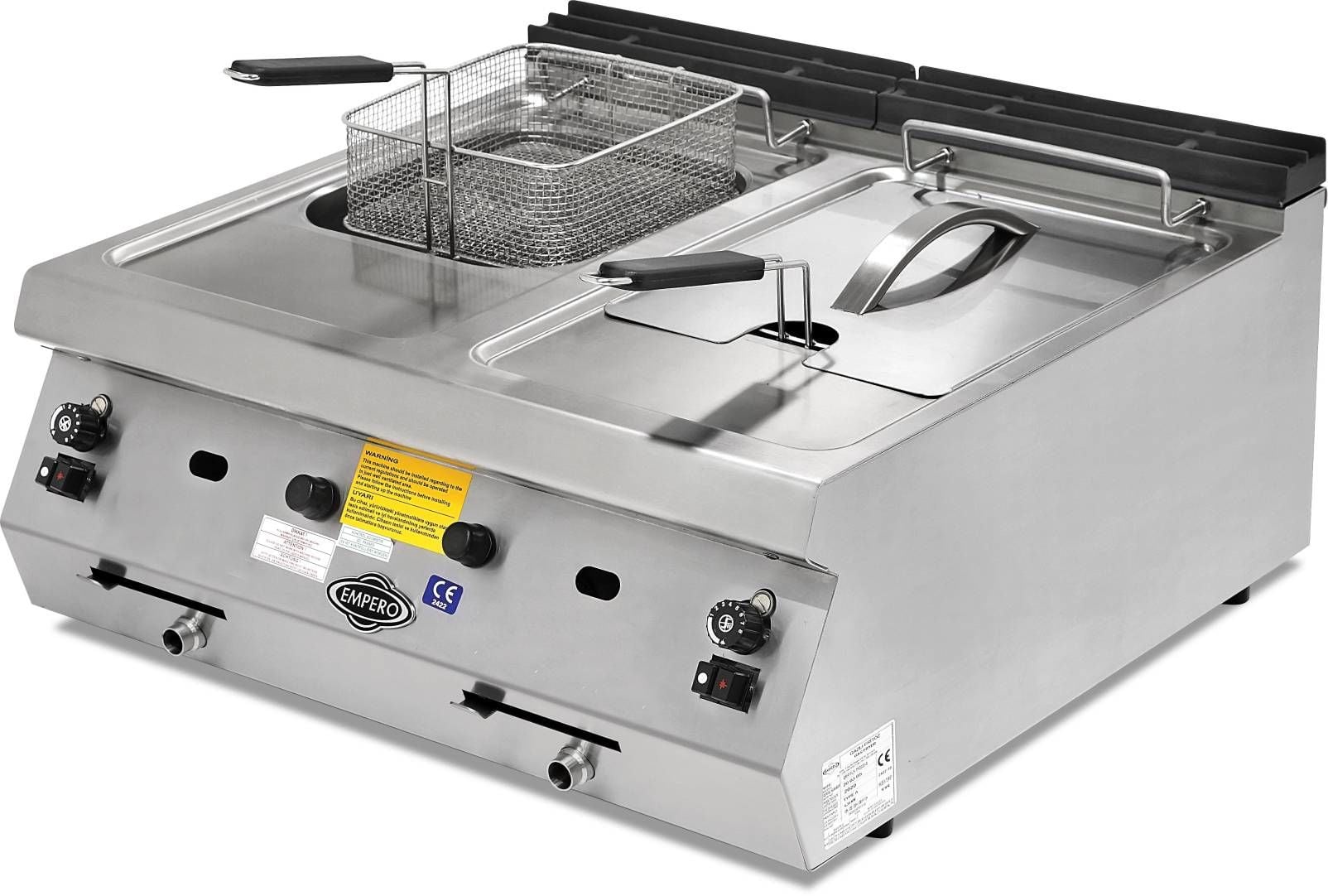 Empero EMP.PLS.7FG020-S Seri Set Üstü 12+12 lt Fritöz Gazlı 80x73x30 cm