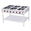 Silverinox 6'lı Taban Raflı Midi Ocak Doğalgazlı CE TB-6D