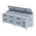 Iceinox PTS.L.800 Çekmeceli Pizza Hazırlık Dolabı, 237x81x109 cm