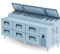 Iceinox Pizza Hazırlık Buzdolabı 6 Çekmeceli 237x81x109 cm PTS-L 800 CR