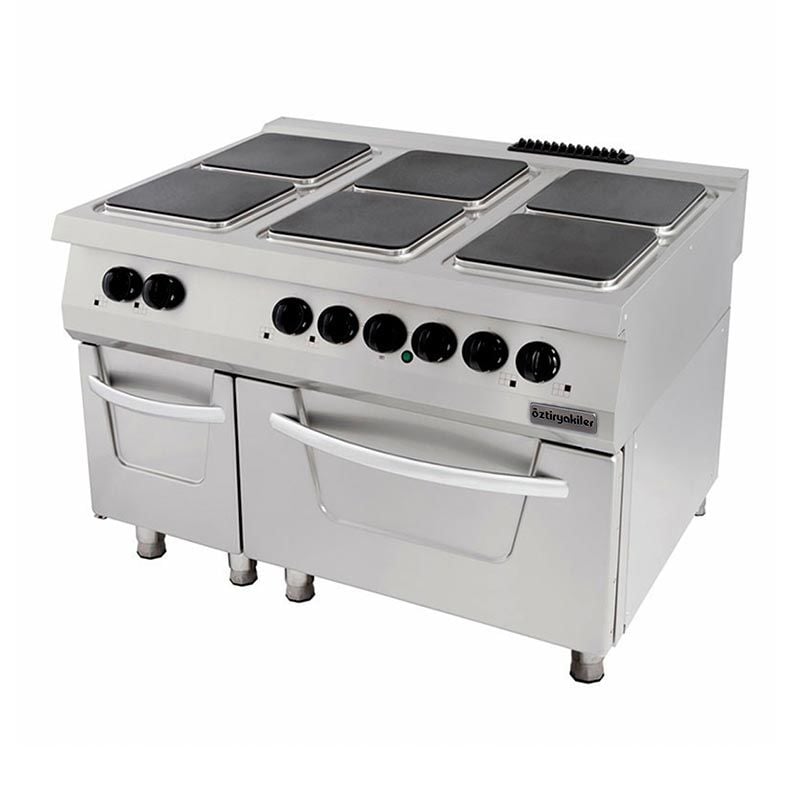 Öztiryakiler Kuzine Fırınlı 900 Seri Elektrikli 6 Açık Ateş 120*90*85