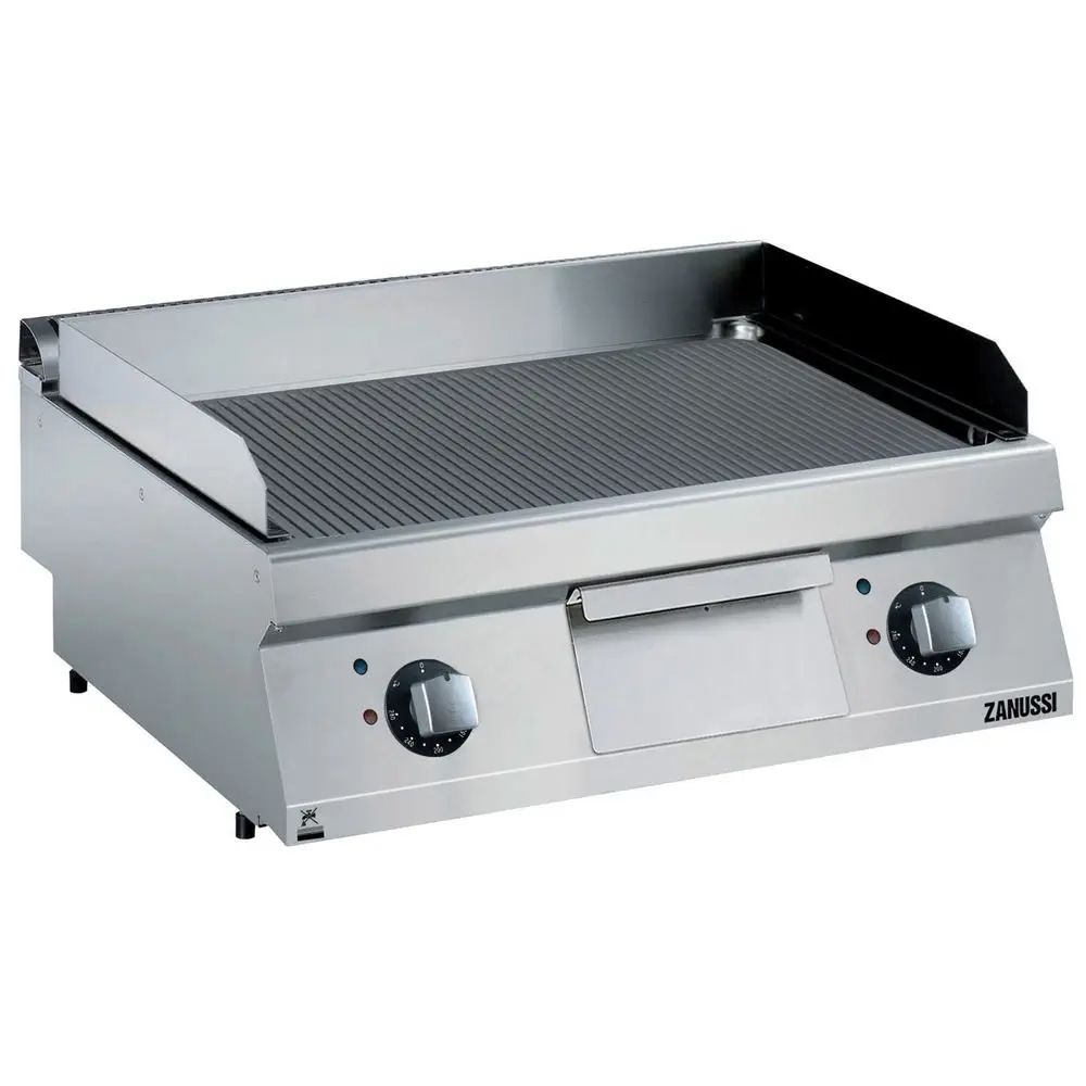 Zanussi 372344 EVO 700 Serisi Set Üstü  Elektrikli Oluklu Krom Kaplamalı Izgara 80x70x25 cm