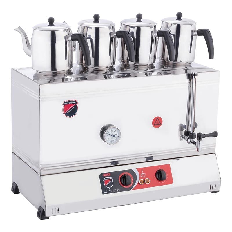 Silverinox 85'lik Çay Kazanı 4 Demlikli Elektrikli 2123