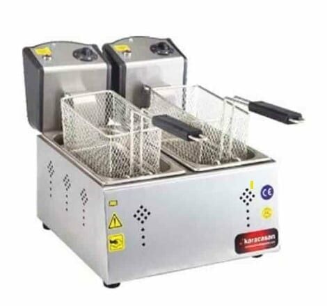 CSA Elektrikli Ekonomik Fritöz 5+5 Litre 56x36x20 cm KRCS.EFE.55