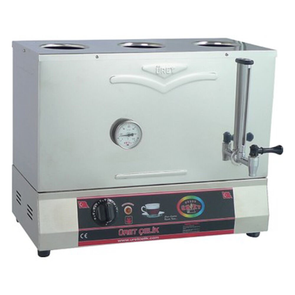 Üret 55’lik - 3 Demlikli Çay Makinesi Pleytsiz 42 Litre - KP 4