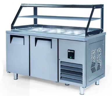 İceinox 6 Küvetli Servis Buzdolapları Camlı STS-G 650 CR