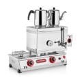 Silverinox 40'lık Kahveci Takımı 2 Demlikli Elektrik + Doğalgazlı 2100-D
