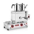 Silverinox 40'lık Kahveci Takımı 2 Demlikli Elektrik + LPG'li 2100