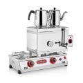 Silverinox 40'lık Kahveci Takımı 2 Demlikli Elektrik + LPG'li 2100
