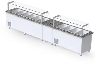 İceinox 5 Küvetli Servis üniteler 200X80X132 KTH-F 515 CR
