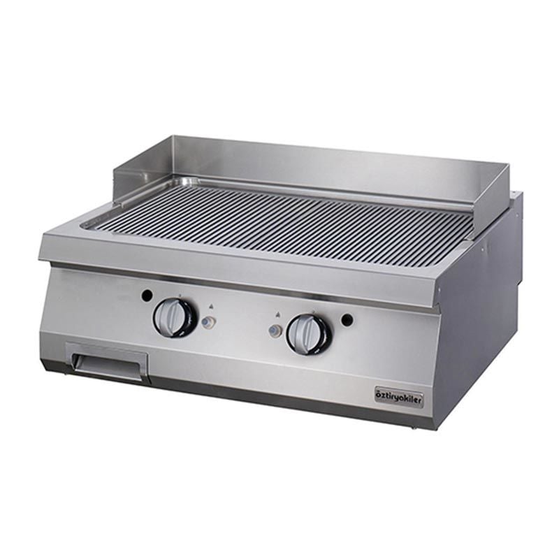 Öztiryakiler 900 Seri Set Üstü Grill Plate Oluklu Gazlı 80x90x30