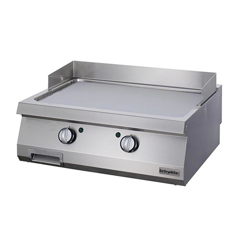 Öztiryakiler 900 Seri Set Üstü Grill Plate Düz Elektrikli 80x90x30 - Sert Krom Kaplı
