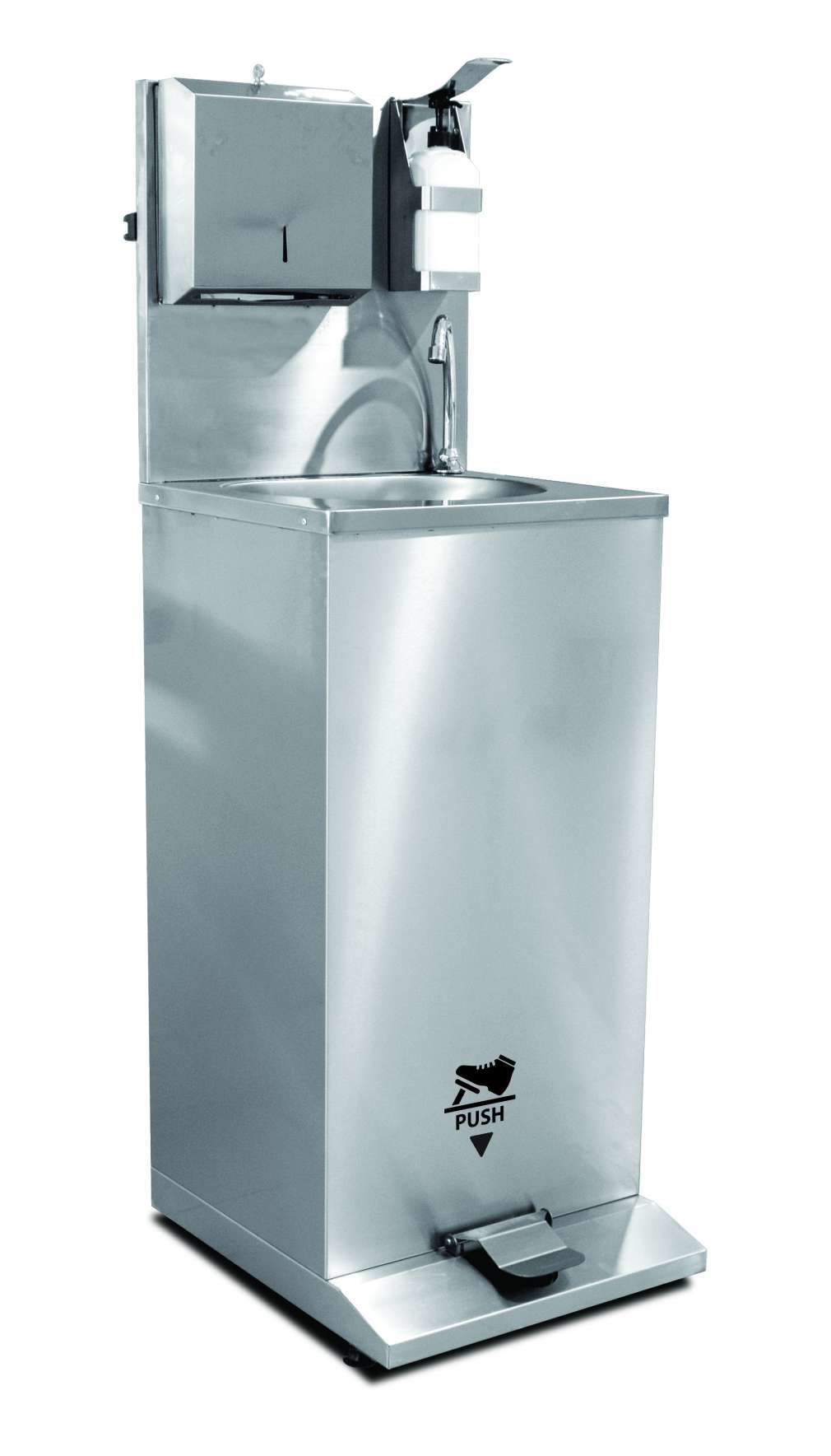 Empero EMP.DKE.50-T Ayaktan Kumandalı Mobil El Yıkama Evyesi 500x655x900/1400 mm