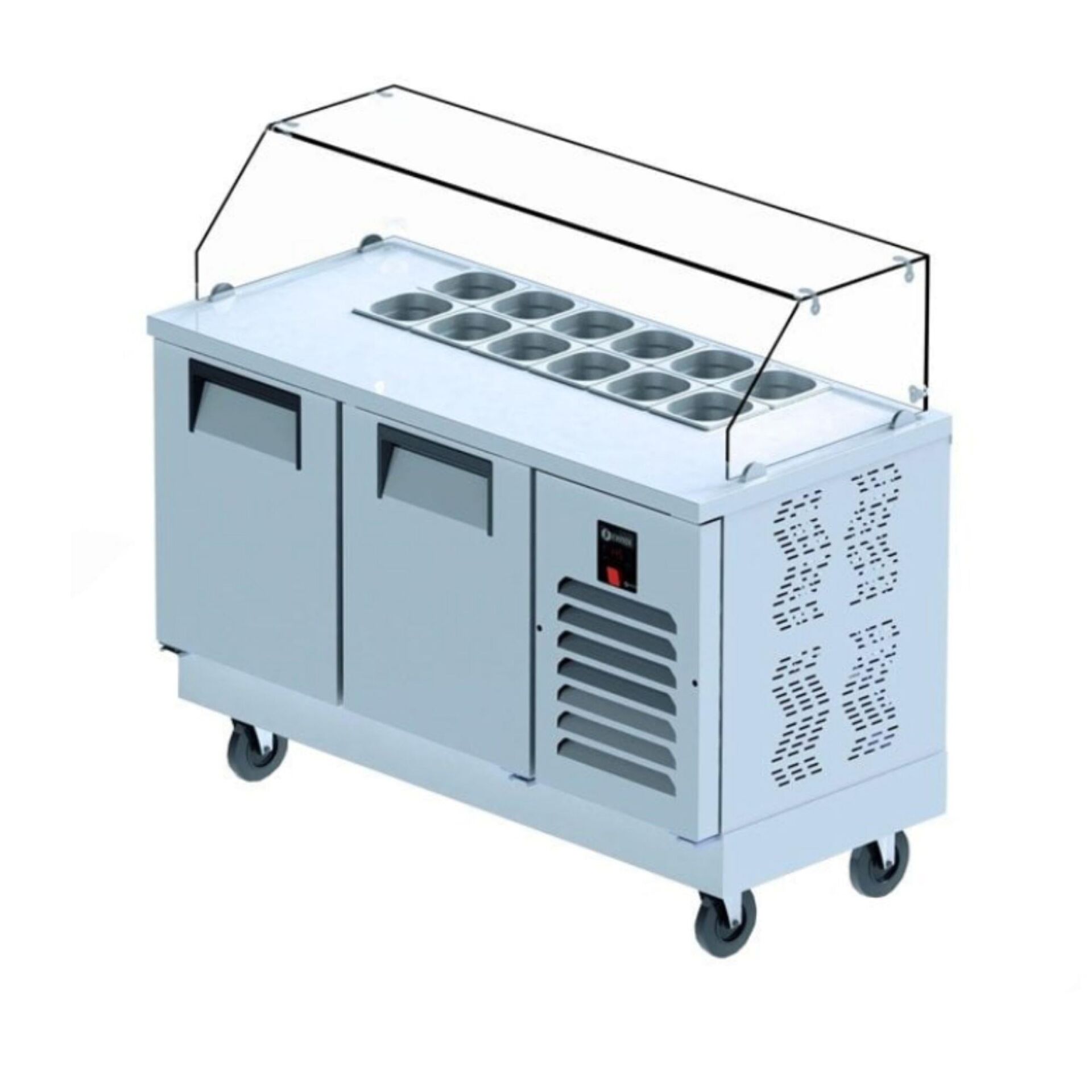 Iceinox 4 Kapılı Hazırlık Buzdolabı 250x70x130 cm  FTS 650 CR