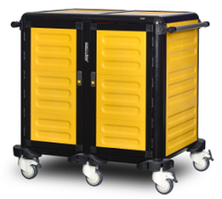 Gastrolley İkili Tepsi Taşıma Arabası 14 Raflı Kapılı 101x75x99 G.ST.75.D.4