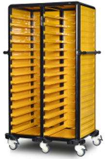 Gastrolley İkili Tepsi Taşıma Arabası 30 Raflı 3 Yanı Kapalı 101x71x174 G.ST.150.D.3