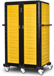 Gastrolley İkili Tepsi Taşıma Arabası 30 Raflı Kapılı 101x71x174 G.ST.150.D.4