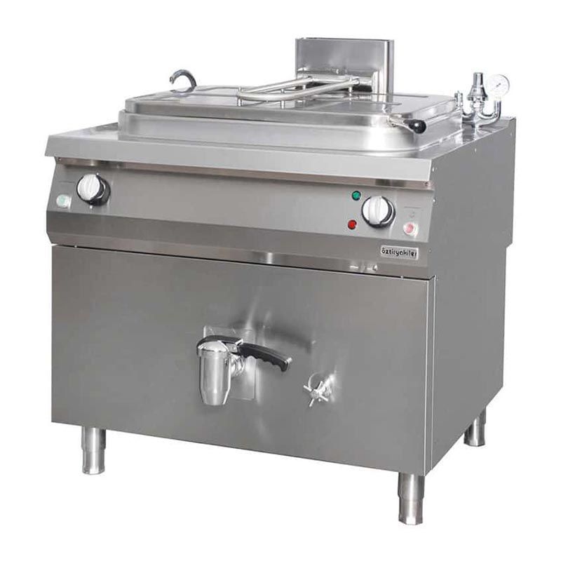 Öztiryakiler 900 Seri İndirekt Kaynatma Tenceresi 250 LT Gazlı  100x110x85 - Silindirik Kazanlı