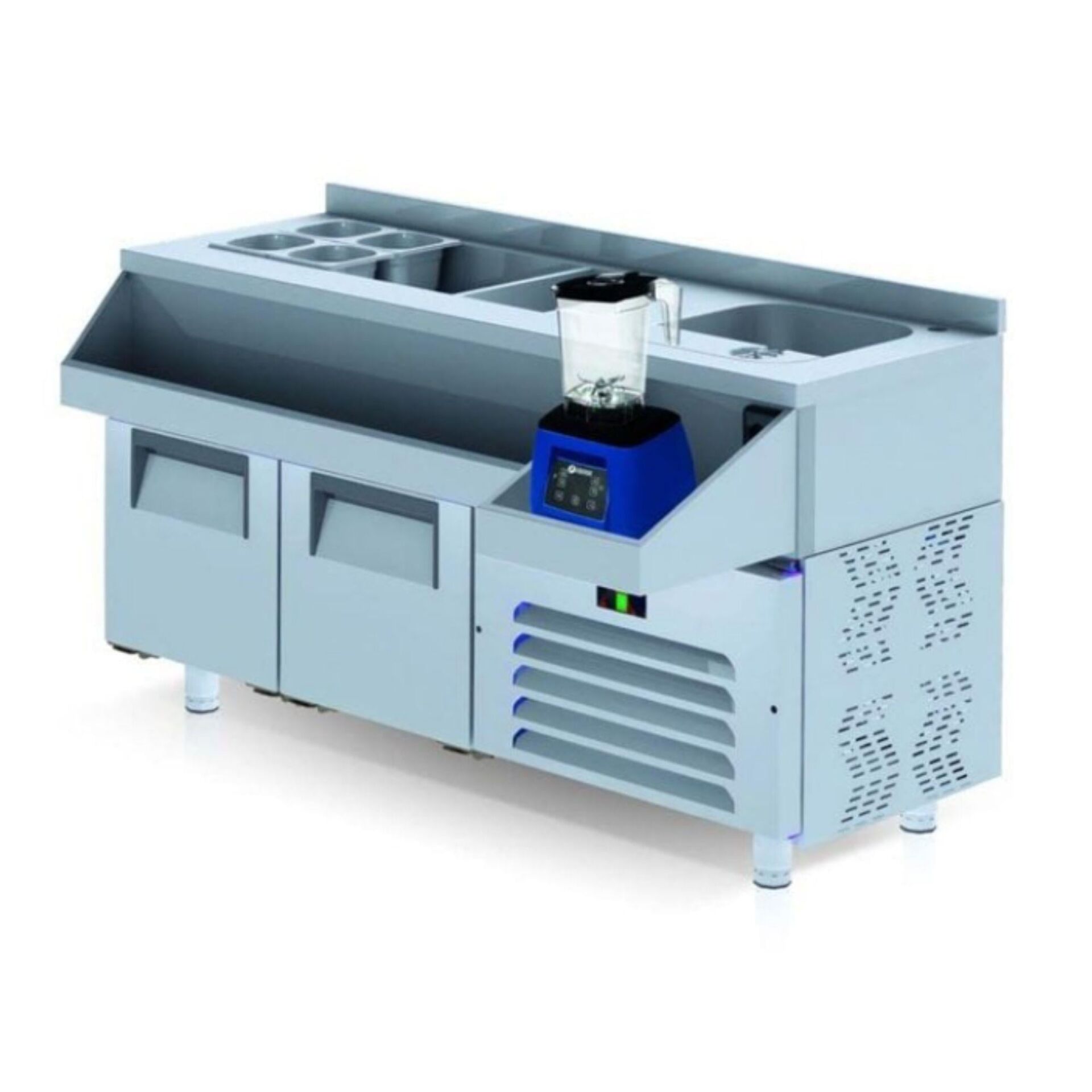 Iceinox Kokteyl Hazırlık Buzdolabı 3 Kapılı 160x60x85 cm CCY 190 CR