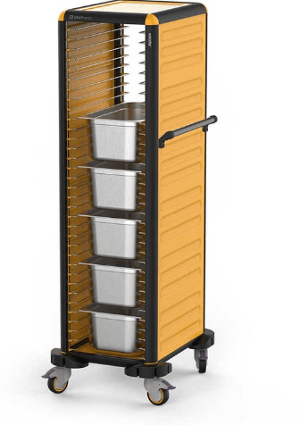 Gastrolley Küvet Taşıma Arabası 30 Raflı İki Yanı Kapalı 53x71x174 G.GN.150.S.2