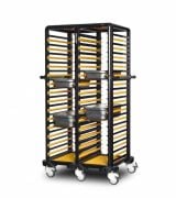 Gastrolley İkili Küvet Taşıma Arabası 60 Raflı Etrafı Açık 93x71x174 G.GN.150.D.1
