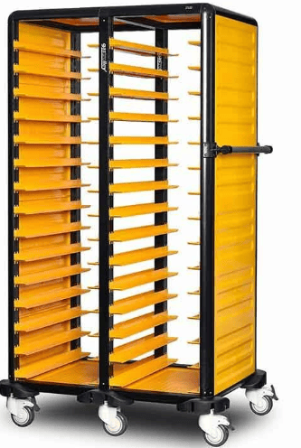 Gastrolley İkili Küvet Taşıma Arabası 60 Raflı İki Yanı Kapalı 93x71x174 G.GN.150.D.2