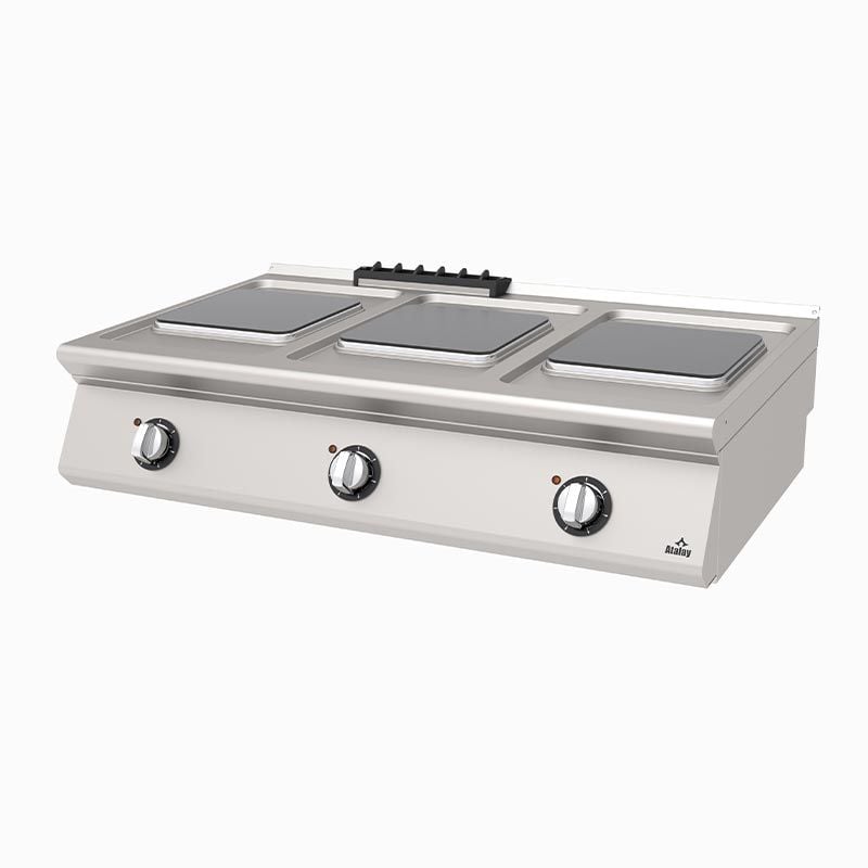 Atalay Set Üstü Kare Ocak 3 Gözlü Elektrikli 120x73x30 Cm AEO-1273/1K