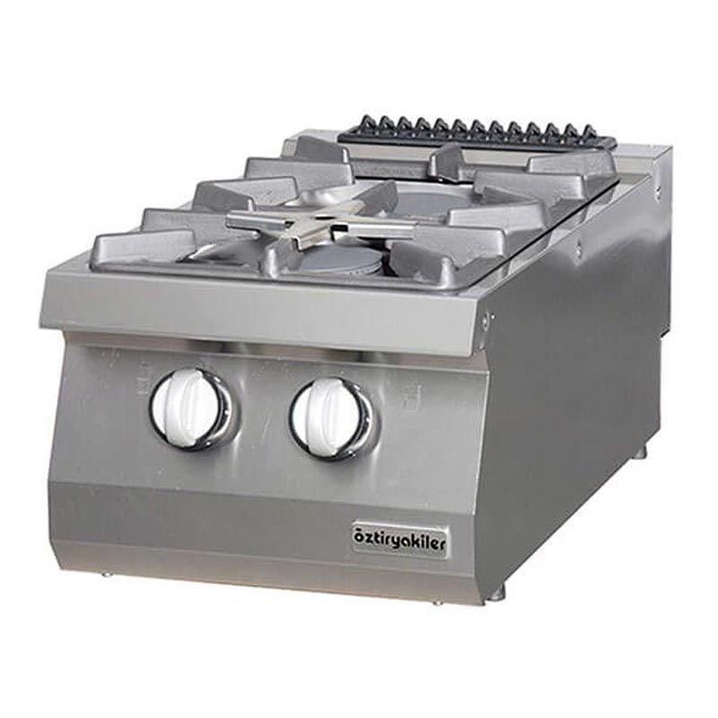 Öztiryakiler Set Üstü Ocak 700 Seri Gazlı 2 Açık Ateş 40*70*28 (2x6 kW)