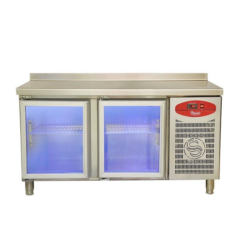 Osimo Gastronom Seri Tezgah Tip Buzdolabı, Cam 3'lü Kapaklı, 490 Litre