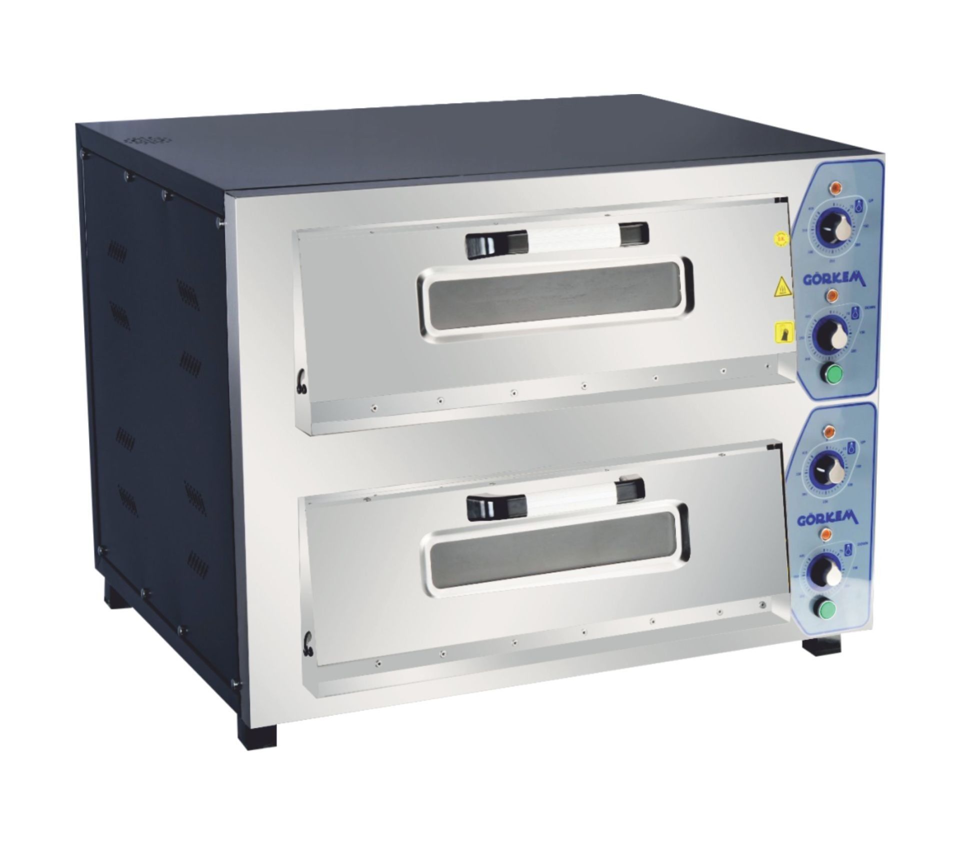 Görkem P520-2 Elektrikli Çift Katlı Pizza Fırını 25 x 8 Adet Pizza Kapasitesi 380V 5202