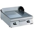 Zanussi 392055 EVO 900 Serisi Set Üstü Gazlı Yarı Oluklu Krom Pleytli Izgara 80x90x25 cm