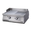 Öztiryakiler 700 Seri Set Üstü Grill Plate Yarı Oluklu Gazlı 80x70x30