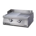 Öztiryakiler 700 Seri Set Üstü Grill Plate Yarı Oluklu Gazlı 80x70x30 - Sert Krom Kaplı