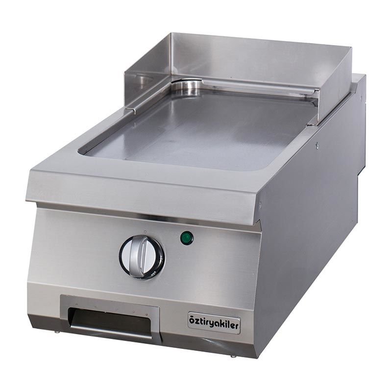 Öztiryakiler 700 Seri Set Üstü Grill Plate Düz Elektrikli 40x70x30 - Sert Krom Kaplı