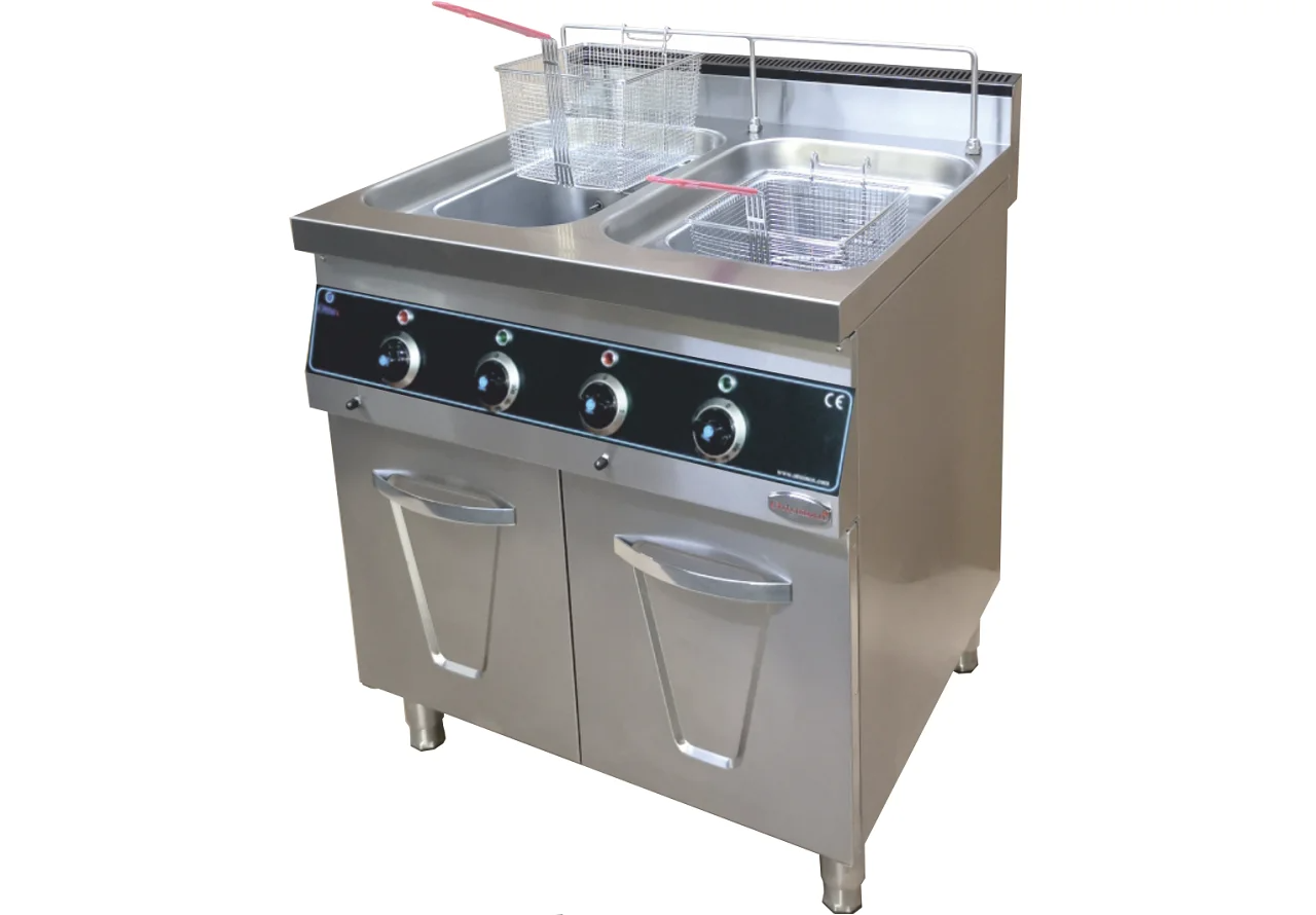 Otto'X 75 Lik Seri Mekanik Termostatlı Elektrikli Fritöz OTX-7MFR 80, 800x750x850 cm