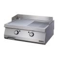 Öztiryakiler 700 Seri Set Üstü Grill Plate Yarı Oluklu Elektrikli 80x70x30 - Sert Krom Kaplı