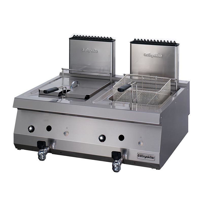 Öztiryakiler 700 Seri Set Üstü Fritöz 12+12 LT Gazlı 80x70x30