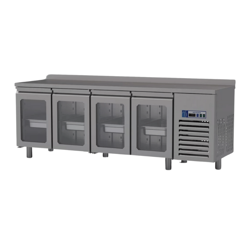 Astema Gastronorm Tezgah Tipi 4 Cam Kapılı Buzdolabı, 230*70*85 cm