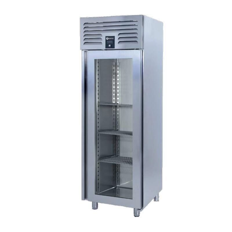 Iceinox VTS 520 CR-VG Dik Tip Snack ve GN Buzdolabı, 1 Cam Kapılı, 70x77x210 cm(Kopya)