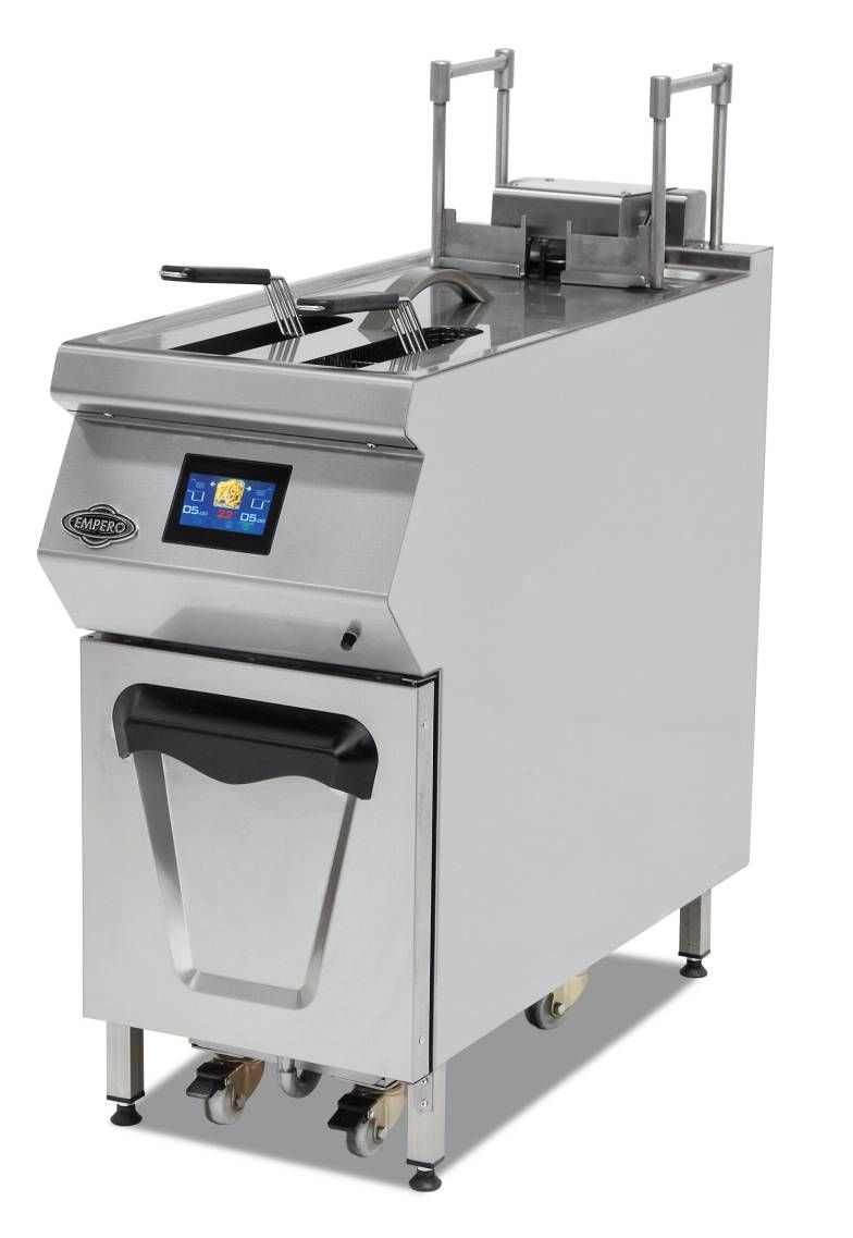Empero EMP.PLS.ODFE.010 900 Seri Asansörlü 25 lt Hızlı Pişirme Fritözü Yağ Filtreli Elektrikli 40x90x85 cm