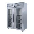Iceinox VT.1150.N.VG Dik Tip Snack ve GN Derin Dondurucu, 2 Cam Kapılı, 140x77x210 cm